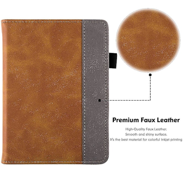 Luova kotelo jalustalla, yhteensopiva 6,8 tuuman Kindle Paperwhite 11. sukupolven 2021 kanssa Brown Gray