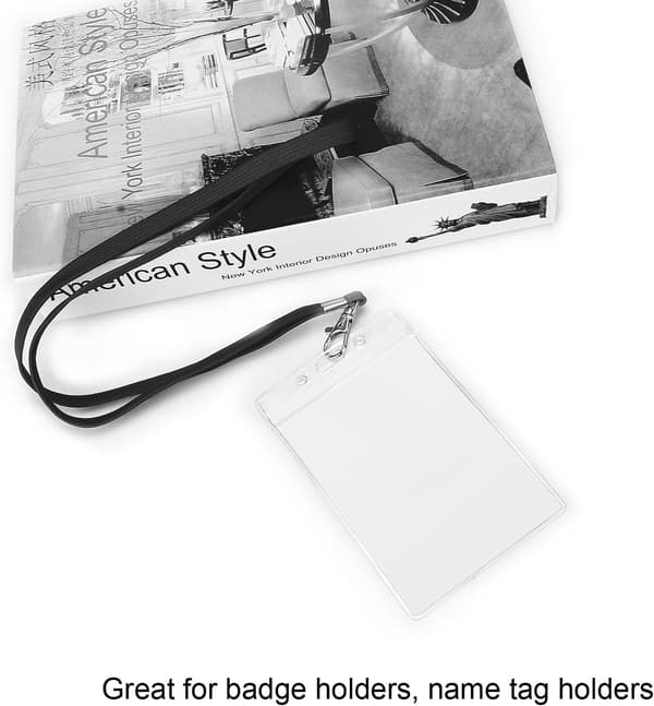 Märkeshållare Lanyard Lanyard Badge, 50 st 45 cm Svart Lanyard för B