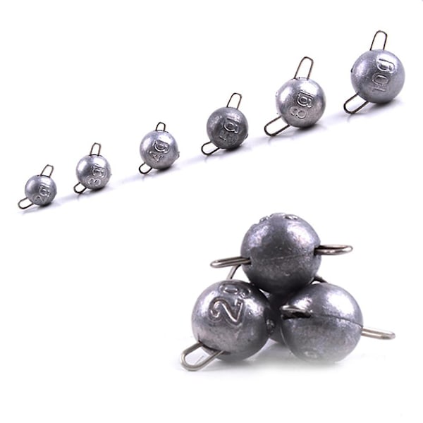 5st 2g/4g/6g/8g/12g Fiske Jig Blyhuvud Vikt Vevkrok Sänke Bete Karp 2g