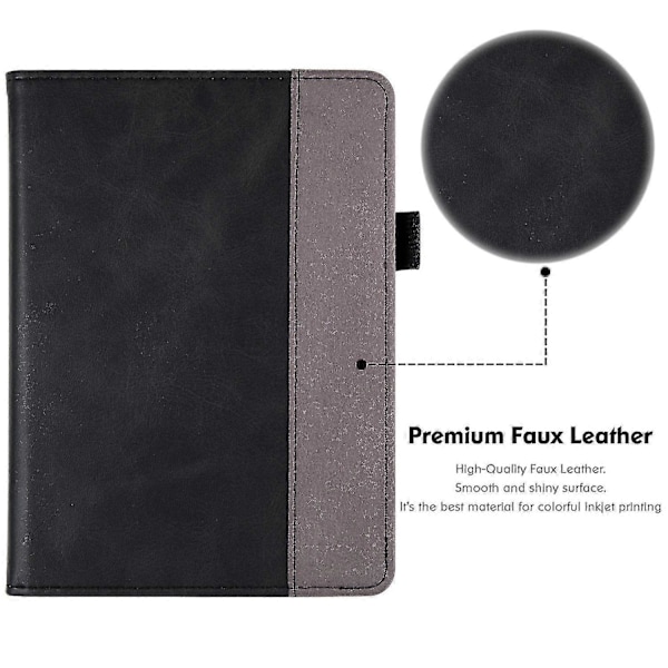 Kreativt etui med stativ kompatibelt med 6,8-tommers Kindle Paperwhite 11. generasjon 2021 Black Gray