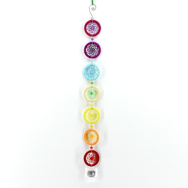 7 Chakra Regnbue Drømmefanger med Krystalprismer til Bil, ZQKLA