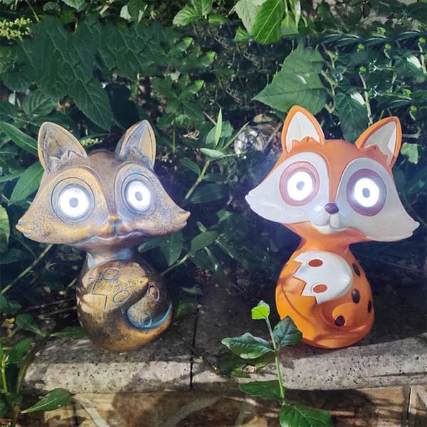 Solar Fox Havelamper med LED-lys Dekoration til Terrasse Baghave, ZQKLA