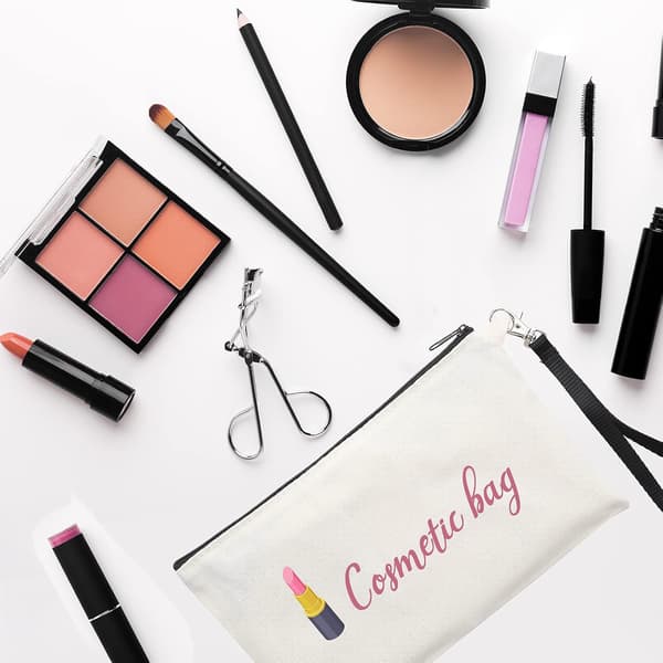 10-pak Kosmetiktasker Sublimering Blank Varmeoverførsel Makeup Tasker