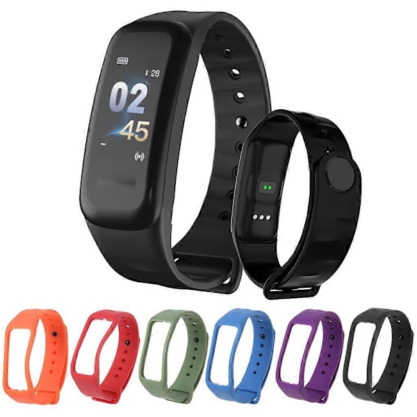 Klokkereim Armbånd for C1 C1S Plus TPU Myk Rem Belte Smartklokke Armbånd
