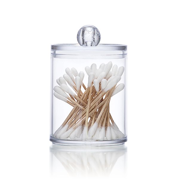 2-pack Qtip-hållare Dispenser för bomullsbollar, bomullspinnar, C,ZQKLA