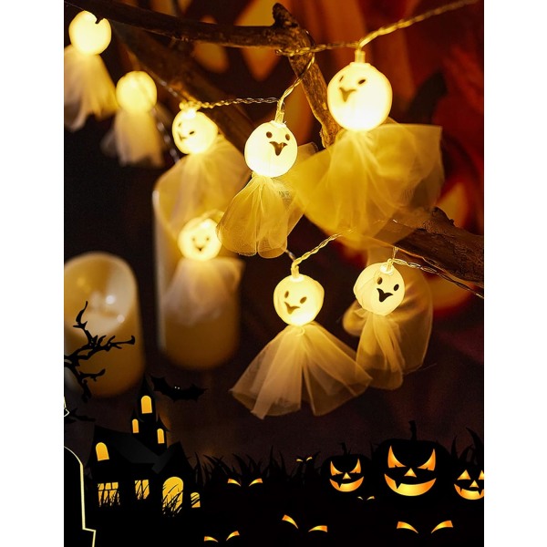 Halloween String Lights, 10 fot 20 LEDs Halloween Ghost Lig,ZQKLA