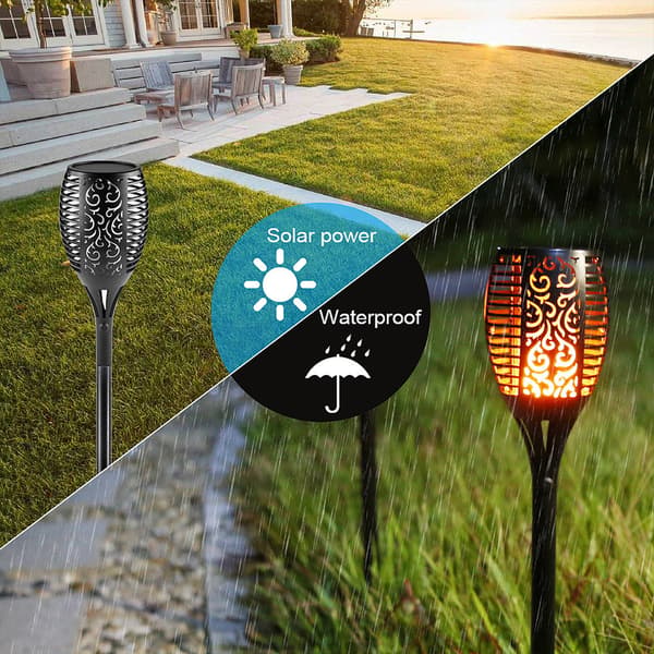 Udendørs Solcellelamper - 6 Stk. 12 LED Solcellelamper med Rea, ZQKLA