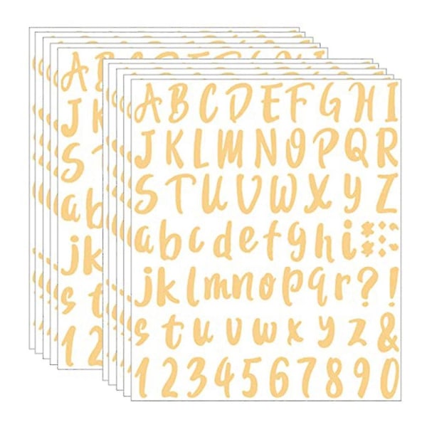 10 Ark Vinyl Bokstaver og Tallsett Selvklebende Bokstavklistremerker Vanntette Postkasse Tallklistremerker