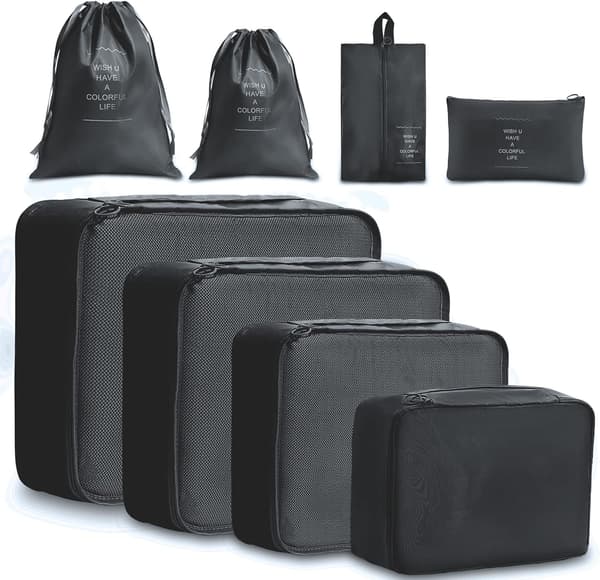 Packningskuber, 8-pack Reseväska Organiseringsset L, ZQKLA