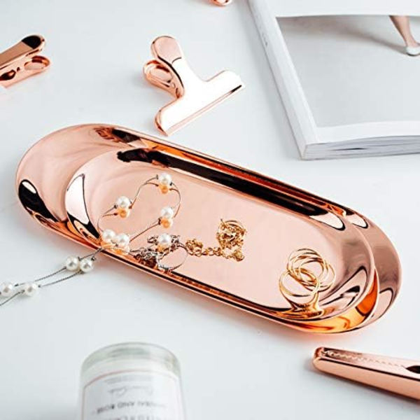 Rose Gullbrett, Rustfritt Stål Smykkebrett Baderomsbrett S, ZQKLA