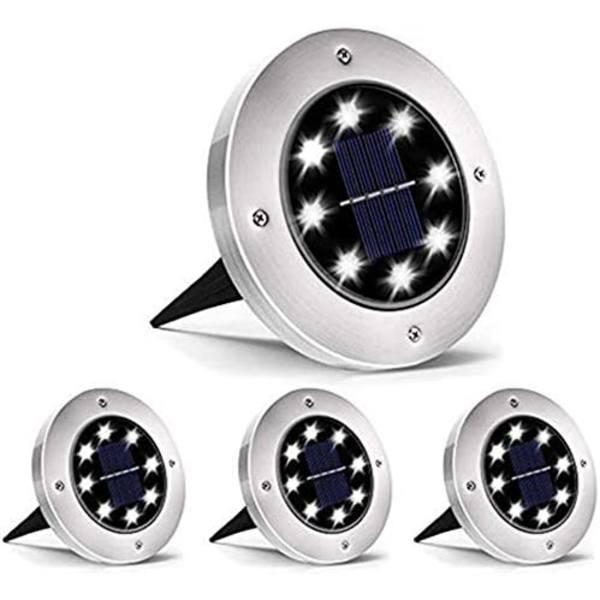 Udendørs solcellelampe, solcellelampe til haven 4 stk. 8 LED