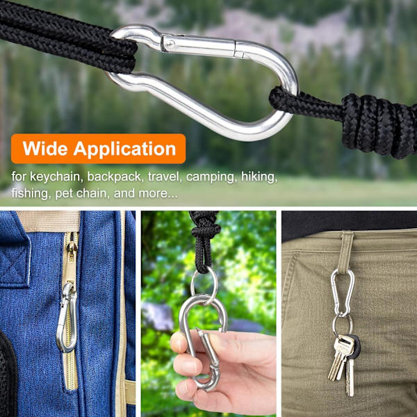 Tung Karabiner 6-pack 3” Klätterkarabiner med Excel, ZQKLA