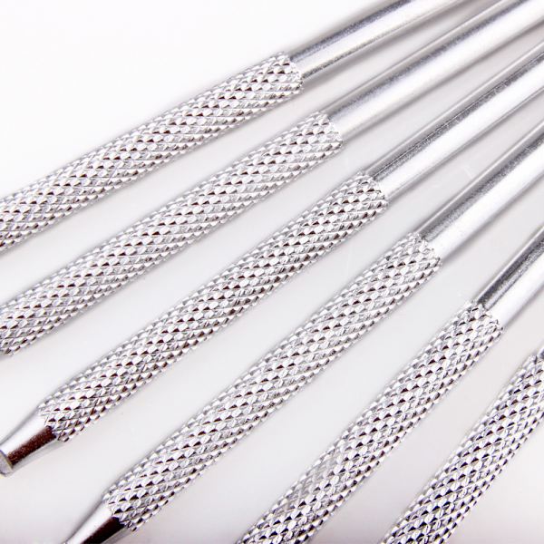 Set med 6 aluminiumskulptureringsverktyg för lera