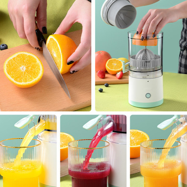 Bærbar Automatisk Elektrisk Juicer 1300mAh Genopladeligt Batt, ZQKLA
