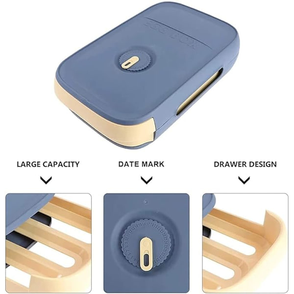 (Blå) Äggkartong med lock - Äggkartongen med lock kan vara S, ZQKLA