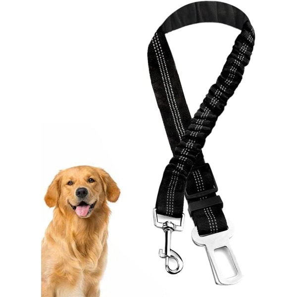 Hundbälte, hundbilsele i elastisk nylon , justerbar hundbil, ZQKLA