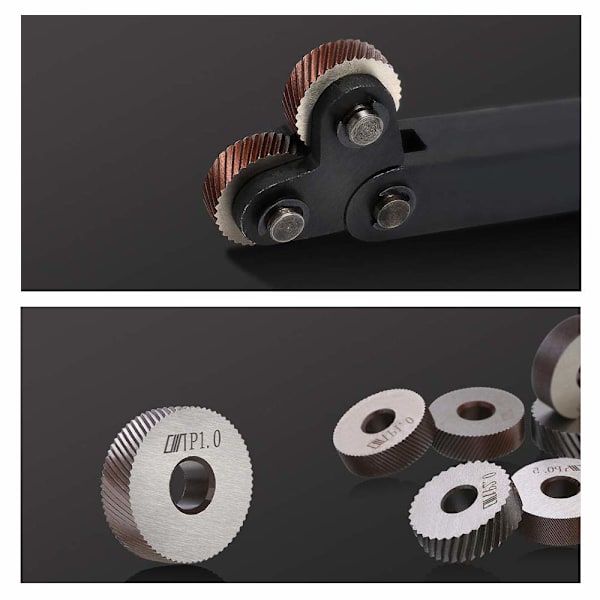 Stål Knurling Verktyg, Dubbel Knurl, Sneda Tänder, Diagonal Hjul