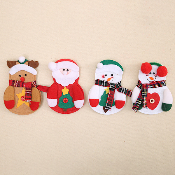 8 stycken julbestickshållare (Tomten + Renen + Snögubbe