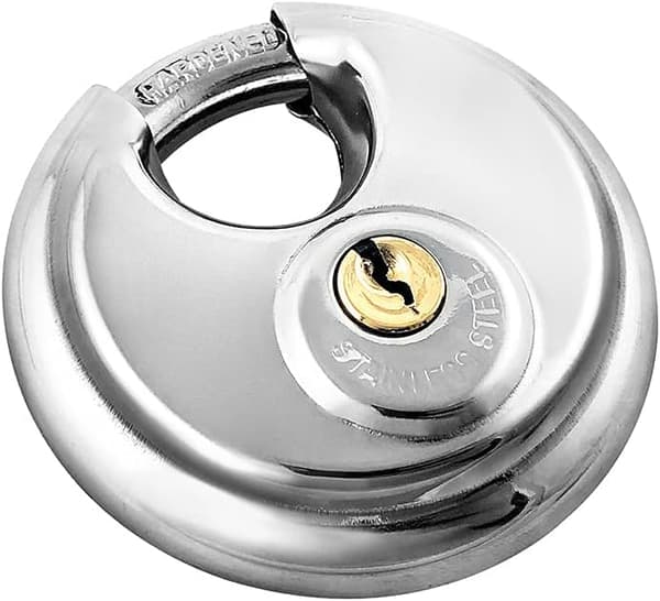 Sett med 2 Hengelåser med Rustfritt Stål Shackle Disc Lock 2 K,ZQKLA