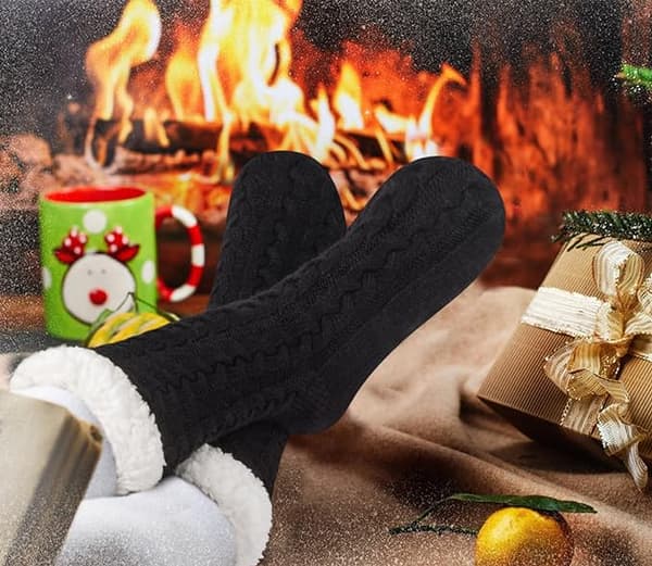2 Par Kvinders Strømper Kvinders Slippersokker Varme Strømper med Blødt