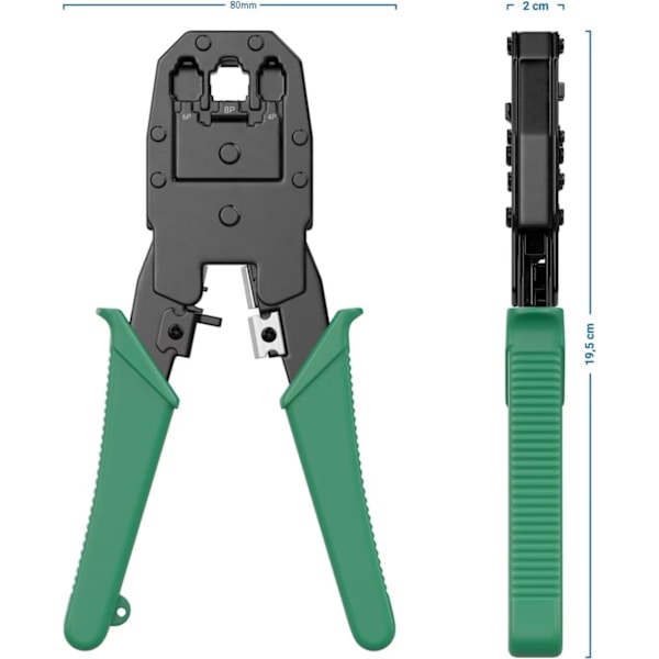 Krympeverktøy for modulære plugger Western Plugs for RJ11 RJ12 RJ45 T,ZQKLA