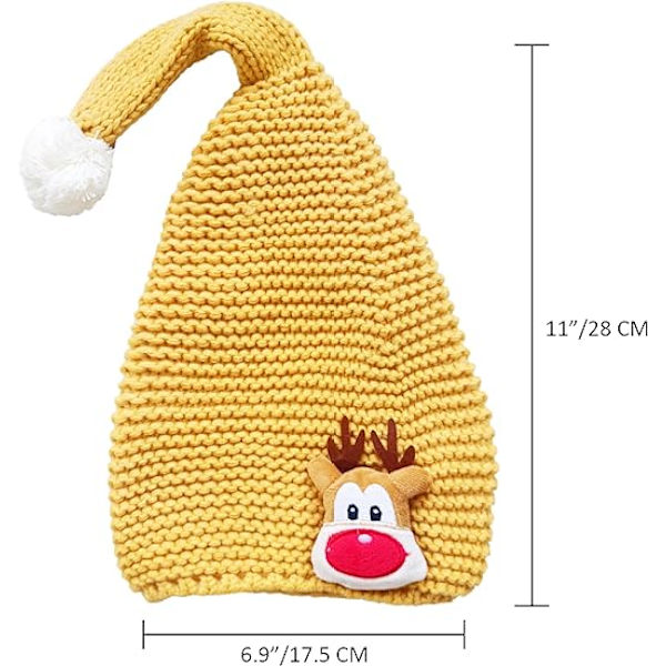 Julehat til baby 1-4 år gammel Vinterhat Julehat Lang Hale Cr