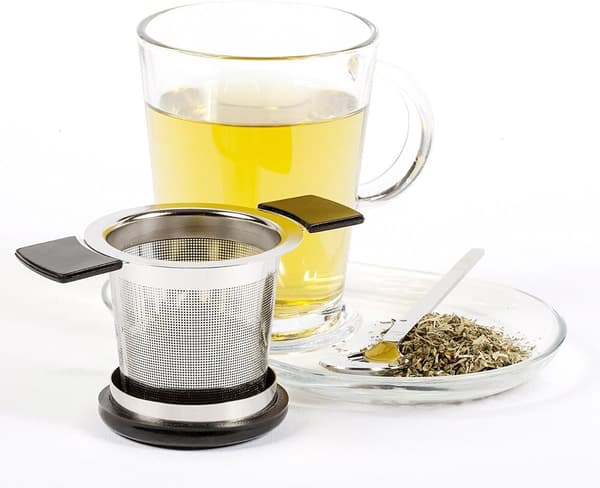 (Svart) Te Filter Rostfritt Stål Teinfuser Te Sil med F