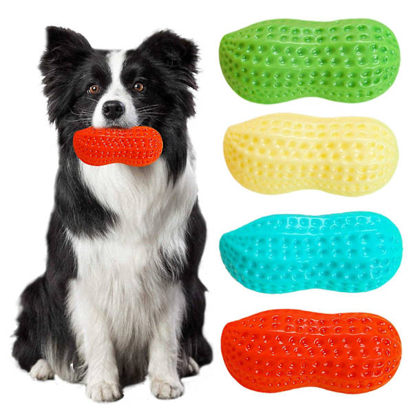 Hundtugg Leksak Hund Tandvårdsleksak Jordnötsformad Bittålig Säker Luktfri Tandstädning Odestrukterbar