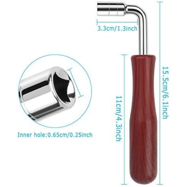 Stemmenøkkel 3 stk. L-formet stemmehammer for pianostemming T, ZQKLA