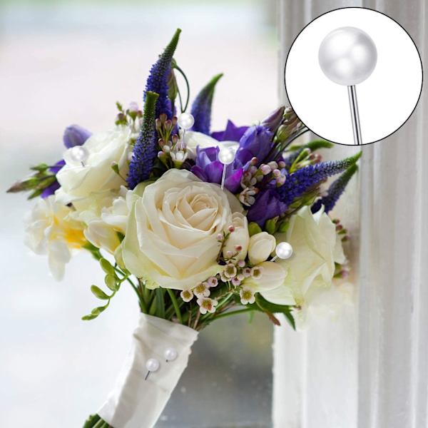 1000 stk. Perle-nåler til blomster, bryllup, skjerf, sy, ZQKLA