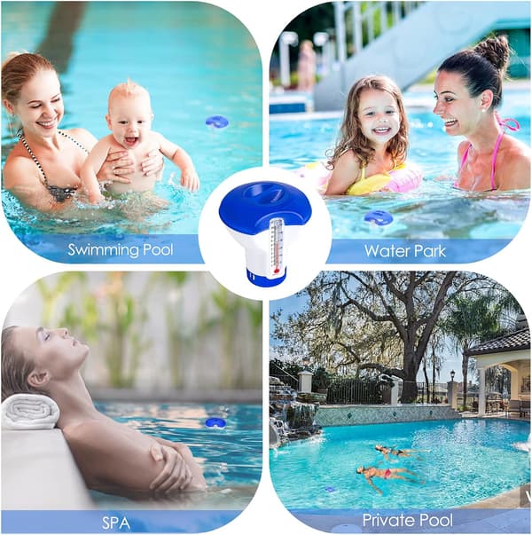 Flydende Pool Dispenser, Svømmepøl Klor Diffuser wit,ZQKLA