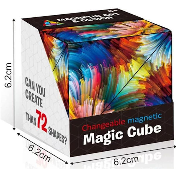 Magisk Kub - Formenskiftande Låda Magnetiskt Pussel 3D Magneti