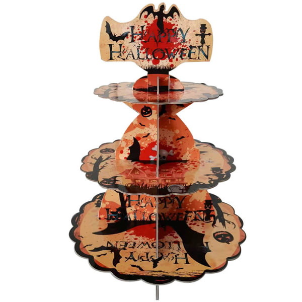Halloween dekorativt tårtställ engångspapper i flera lager, ZQKLA