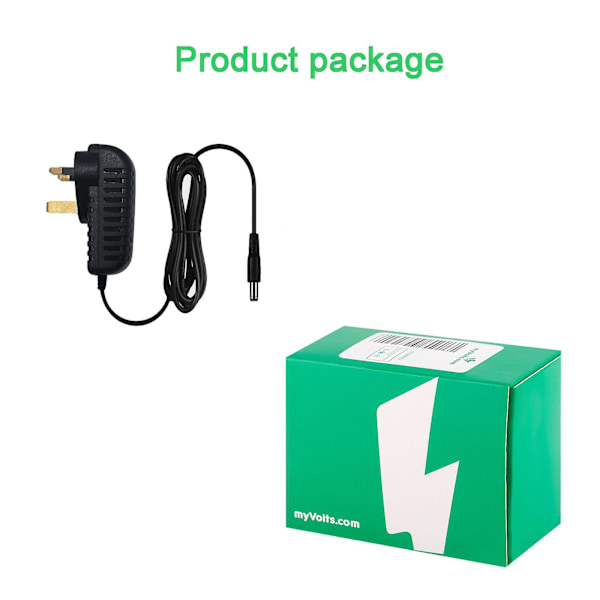 12V myVolts erstatningsstrømforsyning kompatibel med Masterbuilt Gravity Series Smoker Vifte UK plug