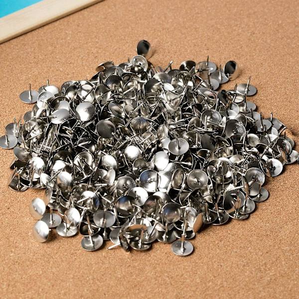 500 stk. Tommelknapper, 10mm Runde Tommelknapper til Skrivebord eller DIY, ZQKLA