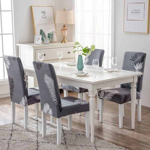 Stoltrekk, 4 Stk Spisestuestoltrekk Stretch Stol, ZQKLA