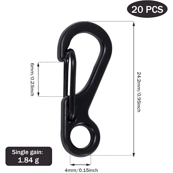 Mini-klämmor i legering med fjäderkrok Nyckelringsspännen EDC Små Hangi,ZQKLA