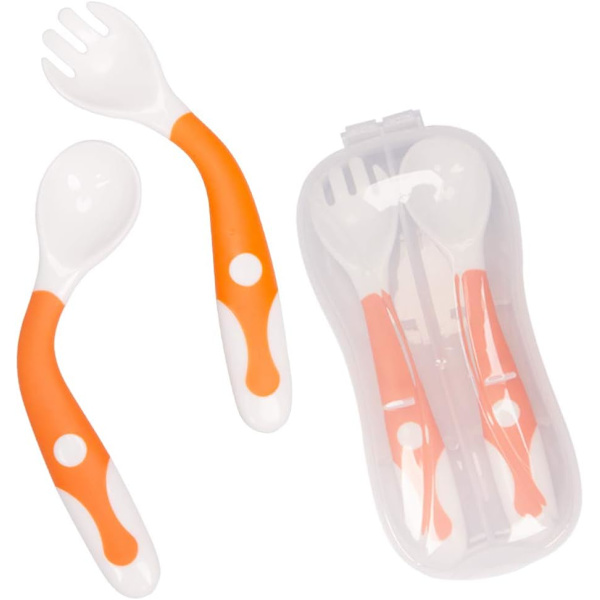 Babyskje og -gaffel med reisevennlig etui for småbarn, babyer og barn, Fe,ZQKLA