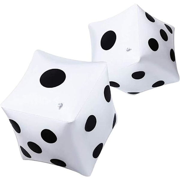(2-pack) 30 cm Jätte Uppblåsbar Tärning Poolleksak för Gräsmatta, ZQKLA