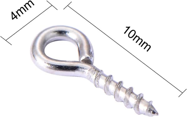 10 mm per ring 4 mm rostfria öglekrokar ögleskruvar för R,ZQKLA