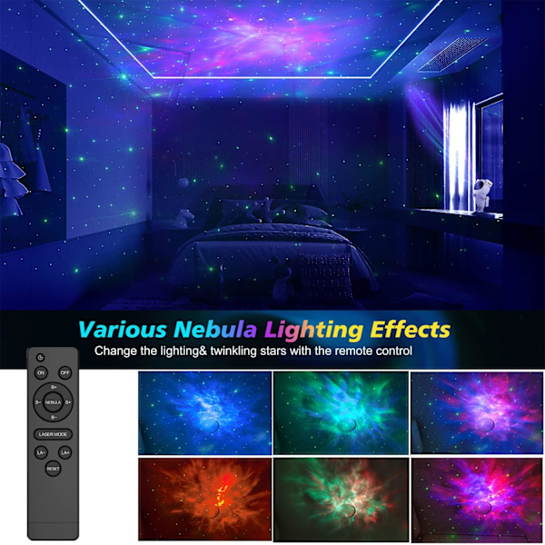 Stjerneprojektor Galaxy nattlys, bursdagsgaver leker for 2-,ZQKLA