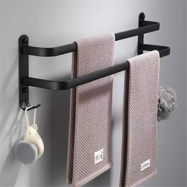 Bathroom Towel Racks, Black Wall Mounted Towel Bars For Show,ZQKLA