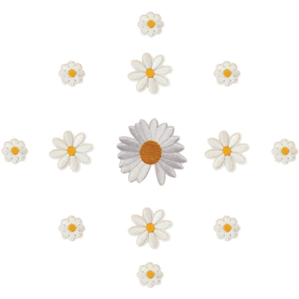 25 delar Daisy Flower Patch Flower Applikation Strykplåster,ZQKLA
