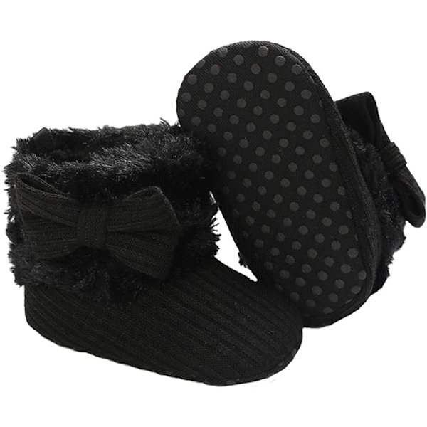 Svarta Unisex Babyboots, Nyfödd Vinter Varma Baby Pojke Flicka S, ZQKLA