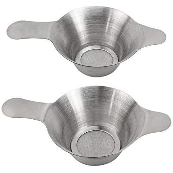 2 stk. Mini Si Strainer i Rustfrit Stål i Forskellige Størrelser, ZQKLA