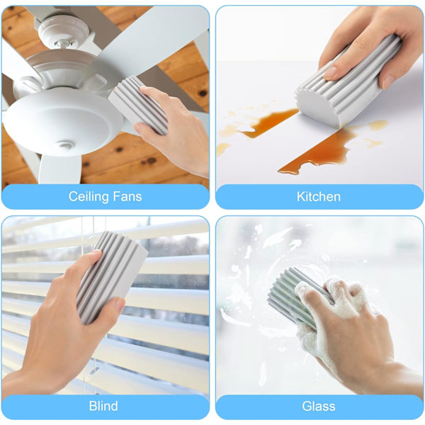 2-pakkauksen Kostea Pölypyyhin Sieni, Magic Cleaning Sponge Baseb,ZQKLA