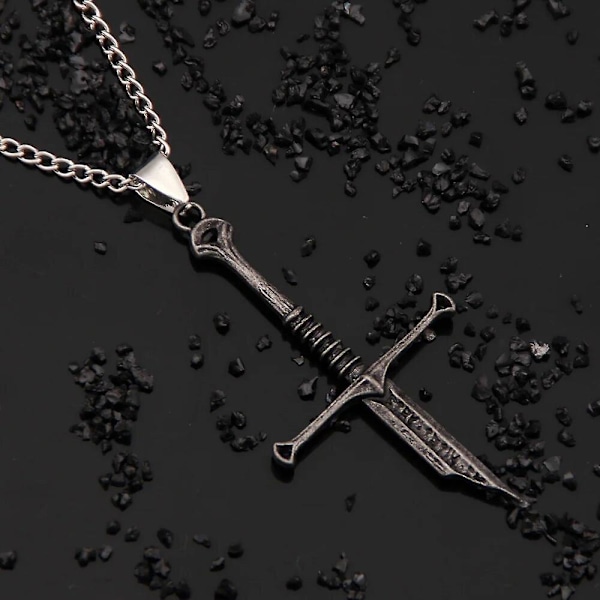 Film Narsil Bruten Svärd Halsband Aragorn Svärd Cosplay Vintage Hänge Halsband För Män Smycken Tillbehör Present