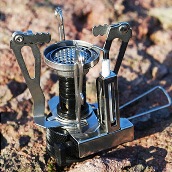 Mini Campingkök, Hopfällbara Utomhus Gasköksbrännare, ZQKLA