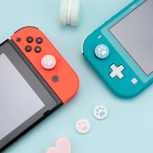 4 stk. Silikon Kattepote JoyCon Tommelgrep Sett Joystickhetter Kompatible