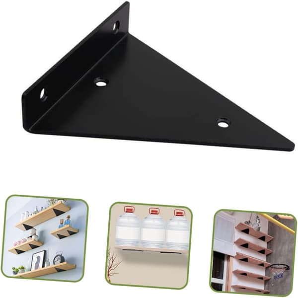 Mustat Hyllytuet, 2 kpl 3.1\", Hyllytuet - Piilotetut Tuet